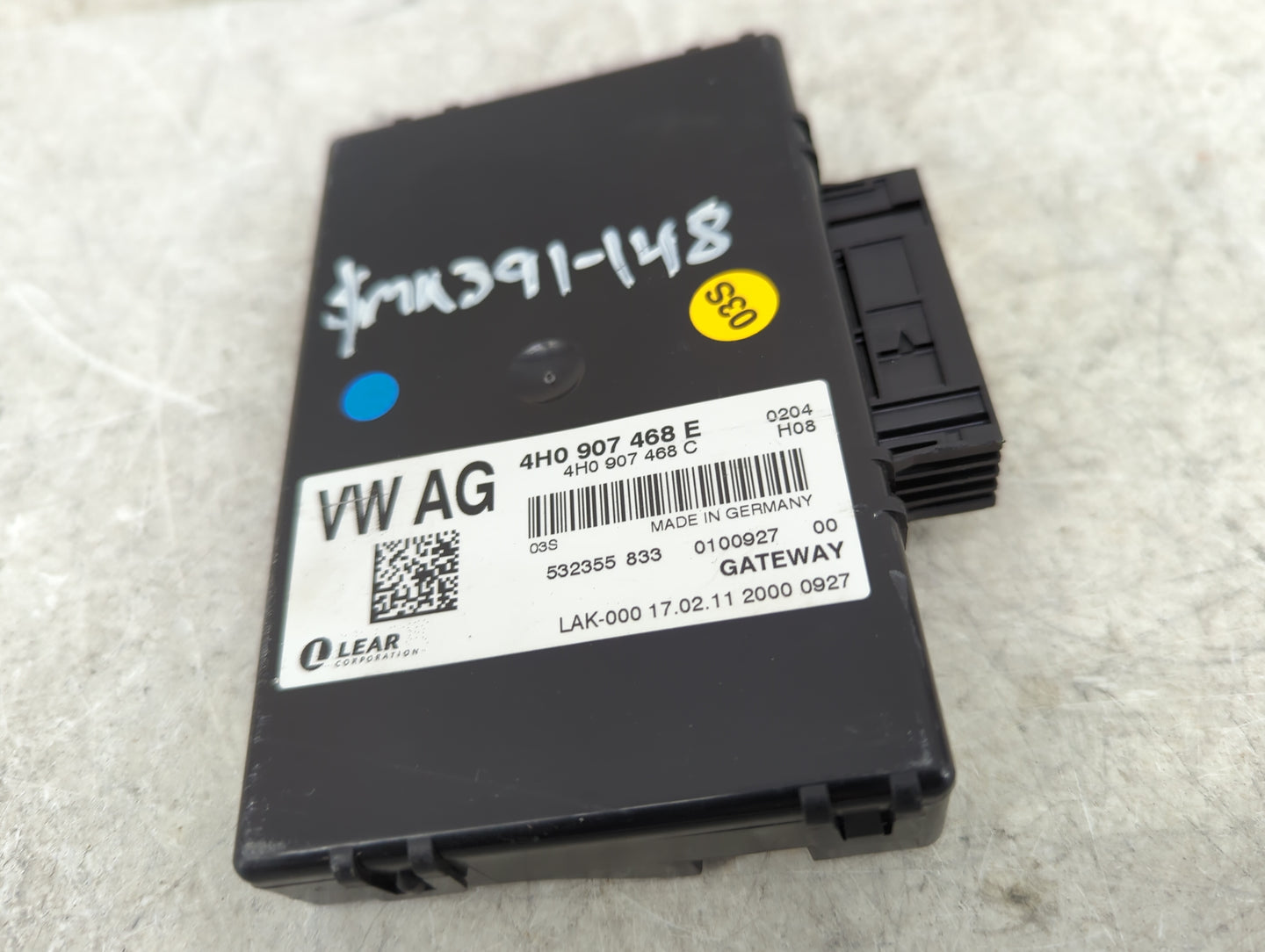 2012 Audi A8 Gateway Control Module 4h0907468e|4h0907468c|532355833 - Oemusedautoparts1.com