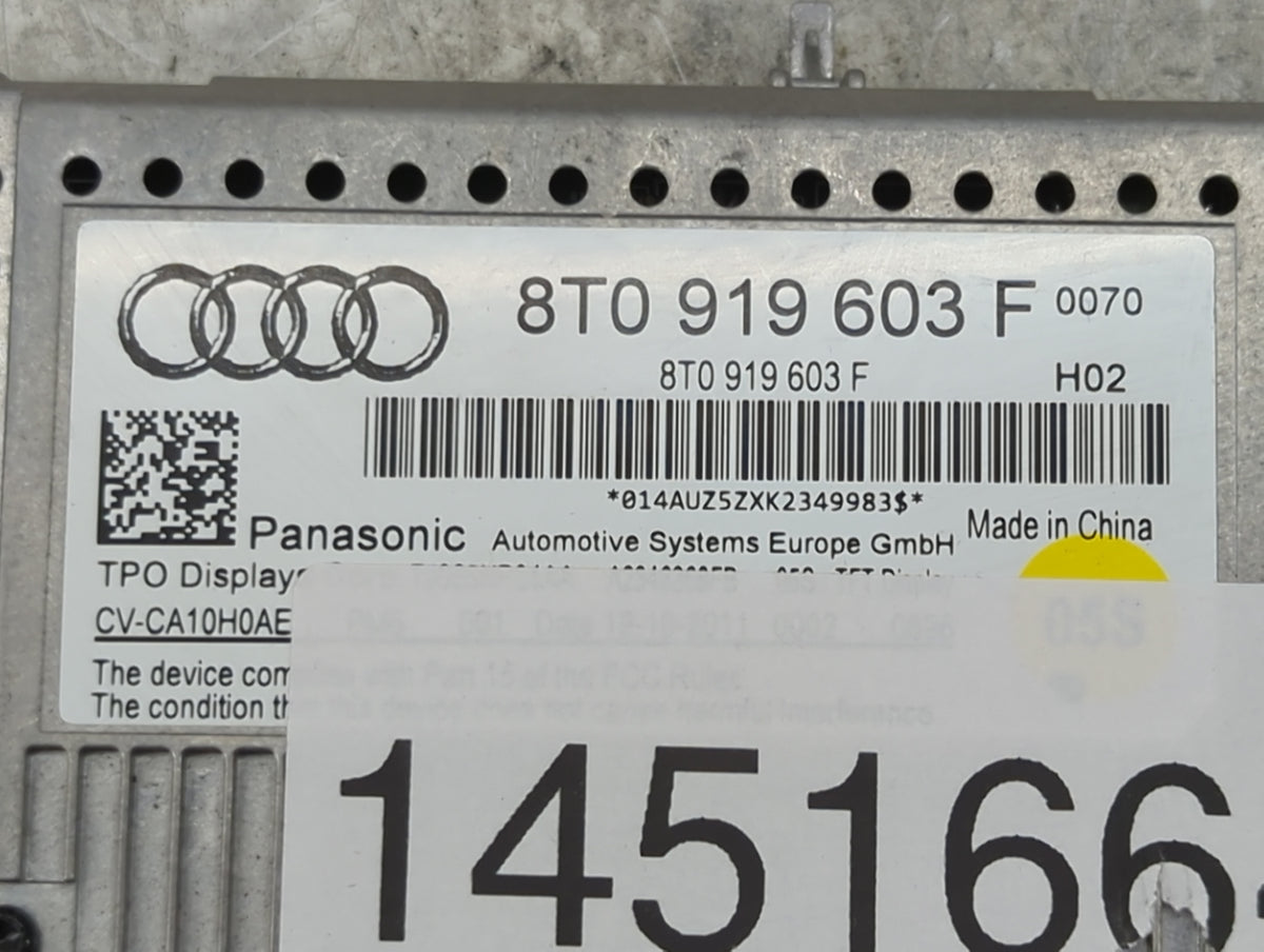 2009-2017 Audi Q5 Information Radio Display Screen 1451664 - Oemusedautoparts1.com