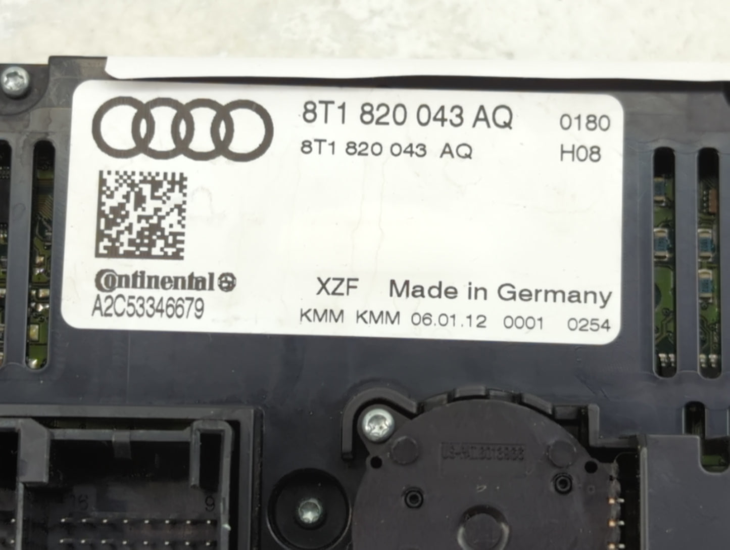 2009-2012 Audi Q5 Climate Control Module Temperature AC/Heater Replacement P/N:8T1820043AQ A2C53346679 Fits OEM Used Auto Pa