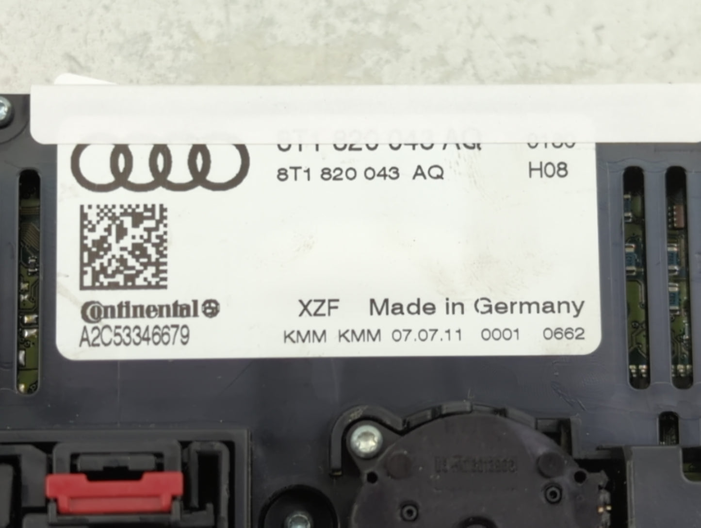 2009-2012 Audi Q5 Climate Control Module Temperature AC/Heater Replacement P/N:8T1820043AQ A2C53346679 Fits OEM Used Auto Pa