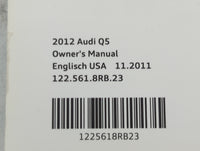 2012 Audi Q5 Owners Manual Book Guide P/N:122.561.8RB.23 1225618RB23 OEM Used Auto Parts - Oemusedautoparts1.com