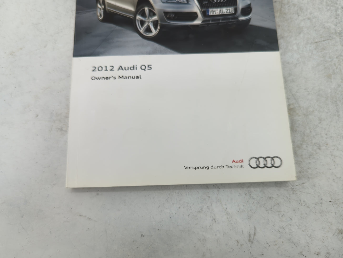 2012 Audi Q5 Owners Manual Book Guide P/N:122.561.8RB.23 1225618RB23 OEM Used Auto Parts - Oemusedautoparts1.com