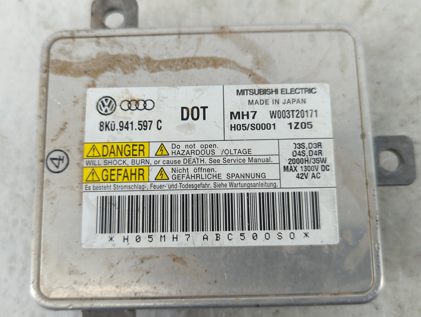 2012-2012 Audi Q5 Headlight Ballast Head Light - Oemusedautoparts1.com