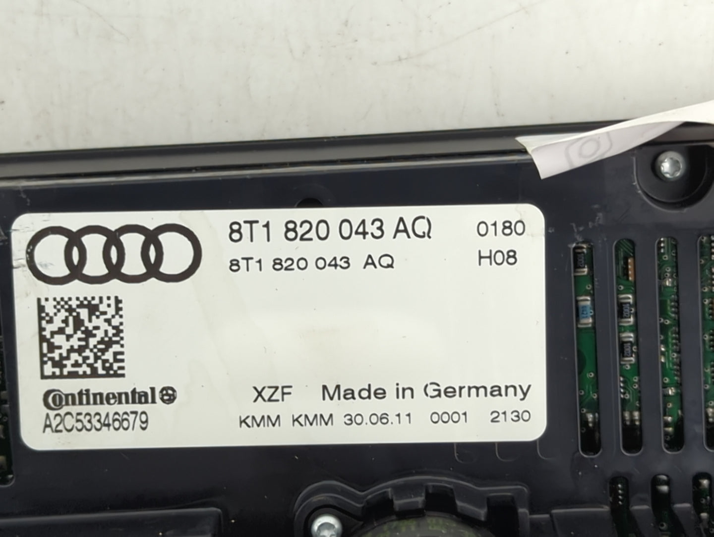 2008-2013 Audi S5 Climate Control Module Temperature AC/Heater Replacement P/N:8T1820043AQ A2C53346679 Fits OEM Used Auto Pa