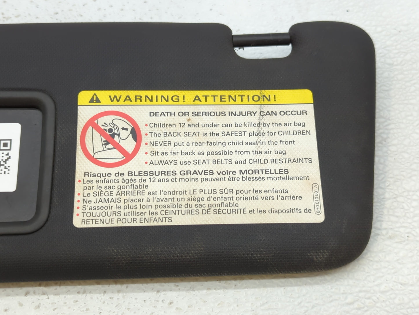 2012-2013 Audi S5 Sun Visor Shade Replacement Passenger Right Mirror Fits Fits 2012 2013 OEM Used Auto Parts - Oemusedautopa