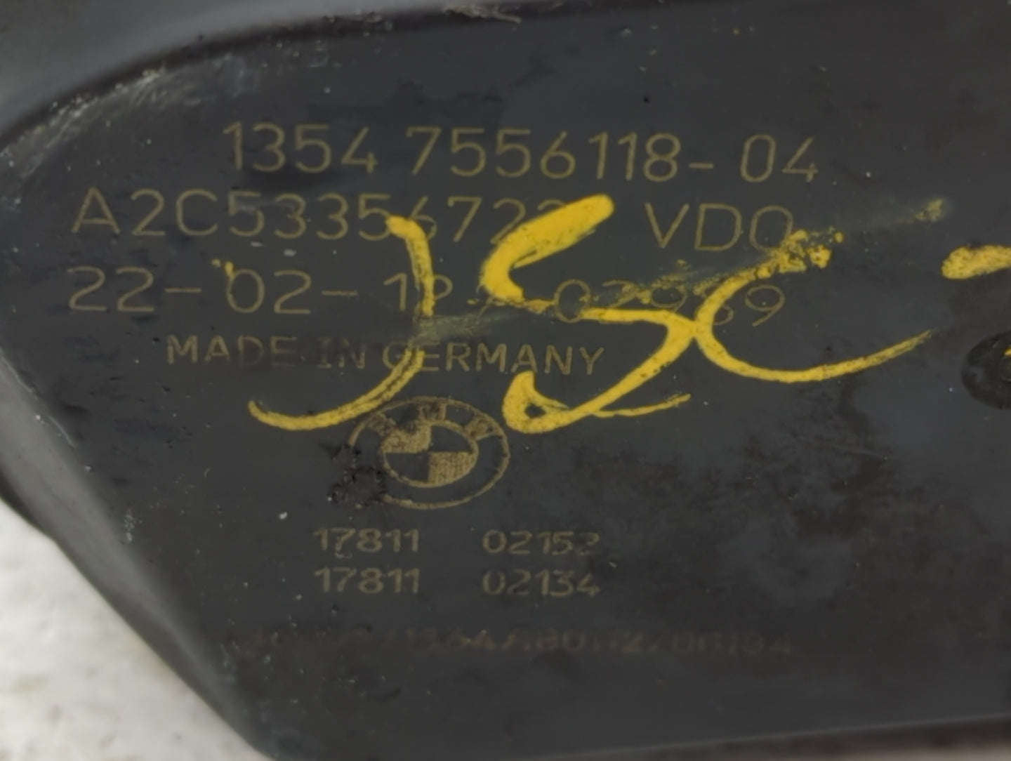 2008-2013 Bmw 128i Throttle Body P/N:1354 7556118-04 1354 7556118-03 Fits Fits 2007 2008 2009 2010 2011 2012 2013 OEM Used A