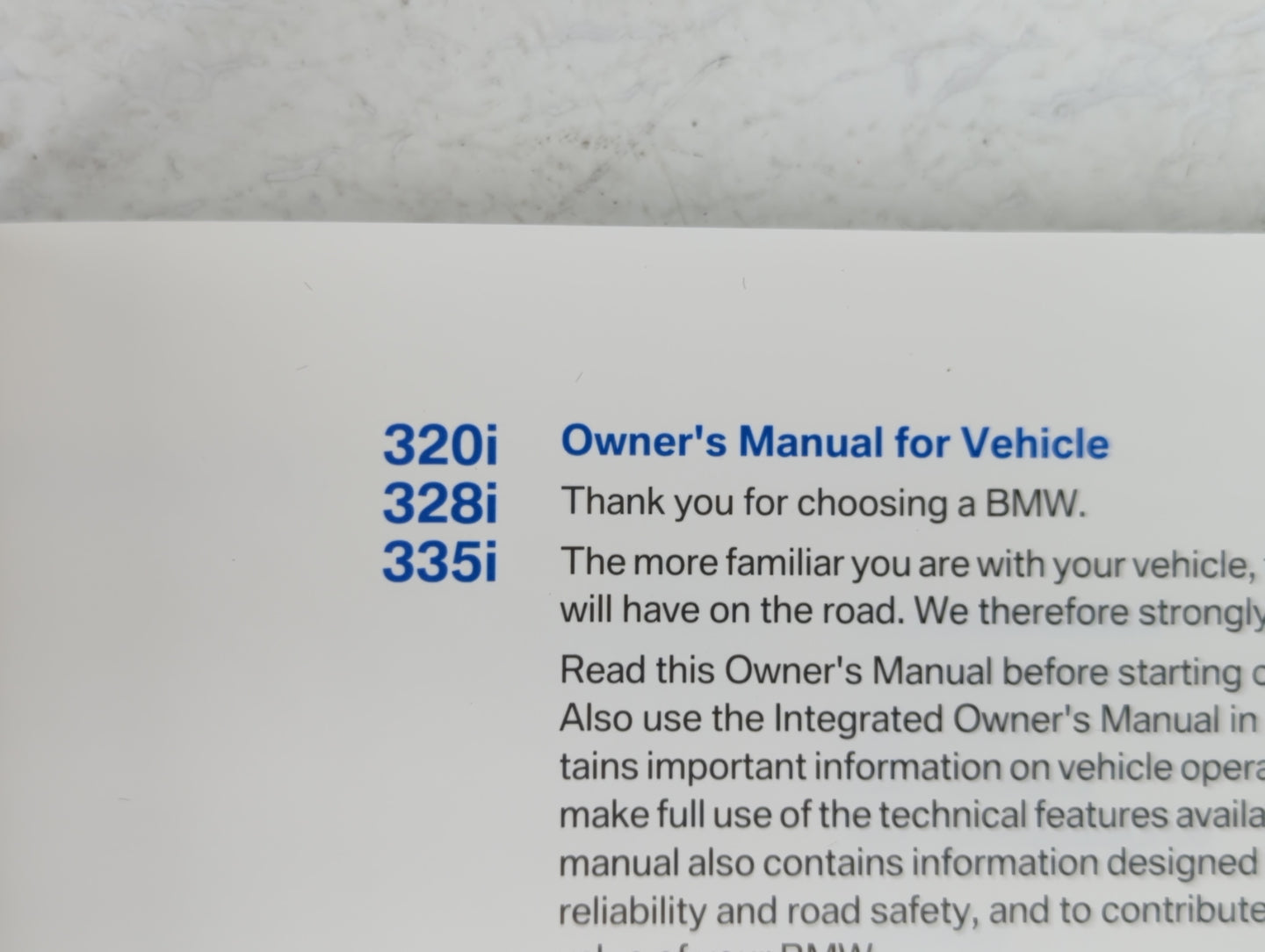2012 Bmw 320i Owners Manual Book Guide OEM Used Auto Parts - Oemusedautoparts1.com