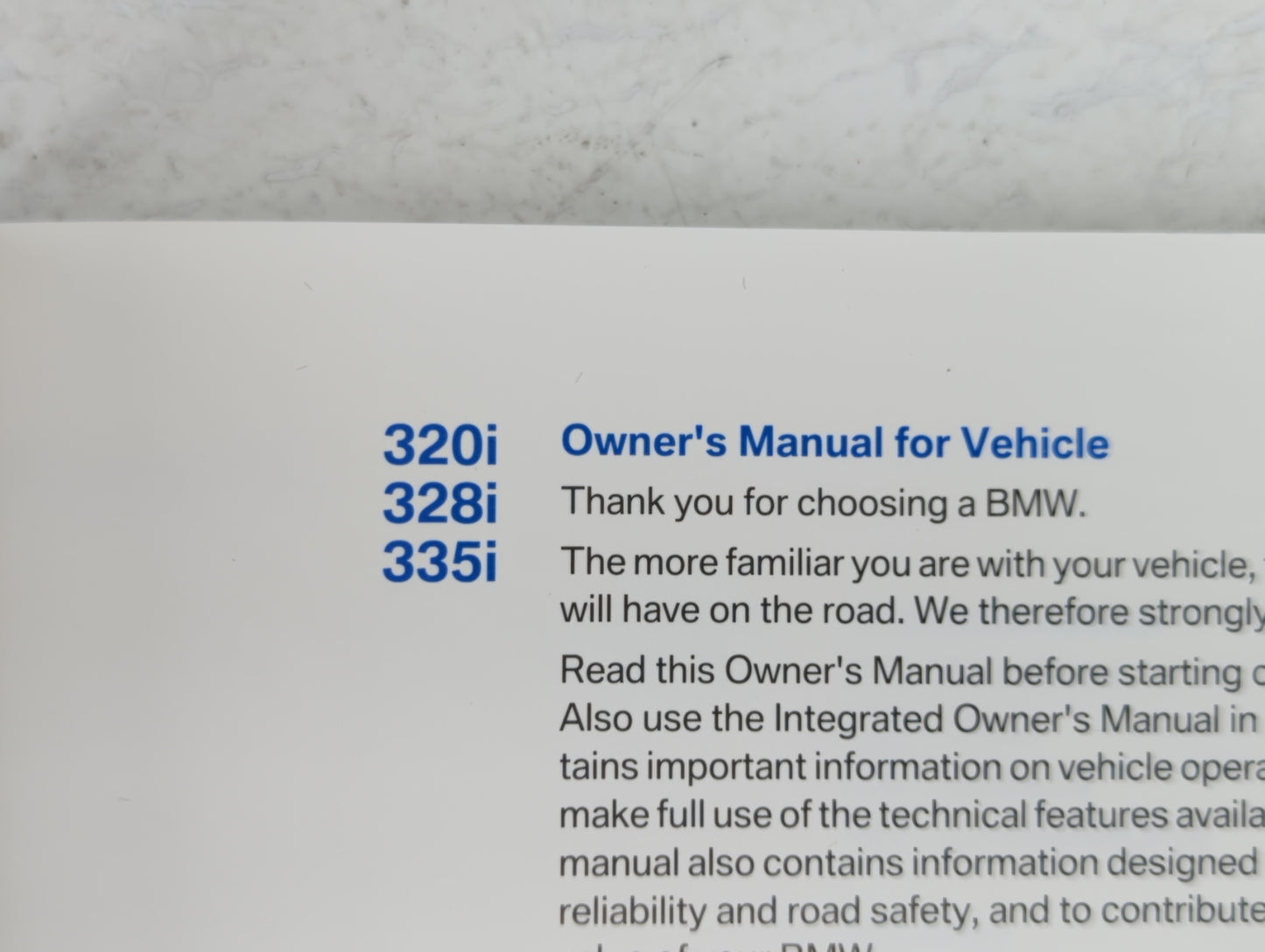 2012 Bmw 320i Owners Manual Book Guide OEM Used Auto Parts - Oemusedautoparts1.com