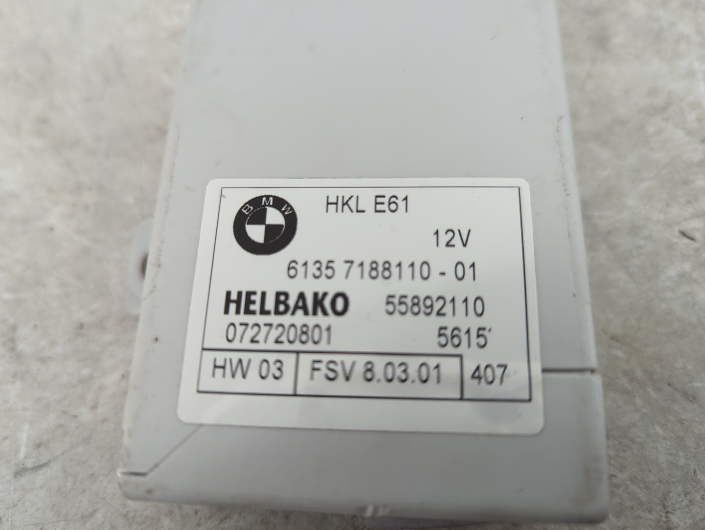 Bmw 328i Fuel Pump Control Module 6135 7188110-01|55892110|072720801 - Oemusedautoparts1.com