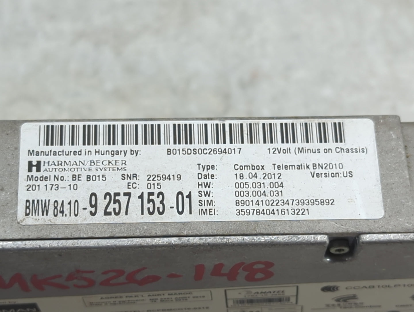 2012-2015 Bmw 328i Audio Control Module - Oemusedautoparts1.com