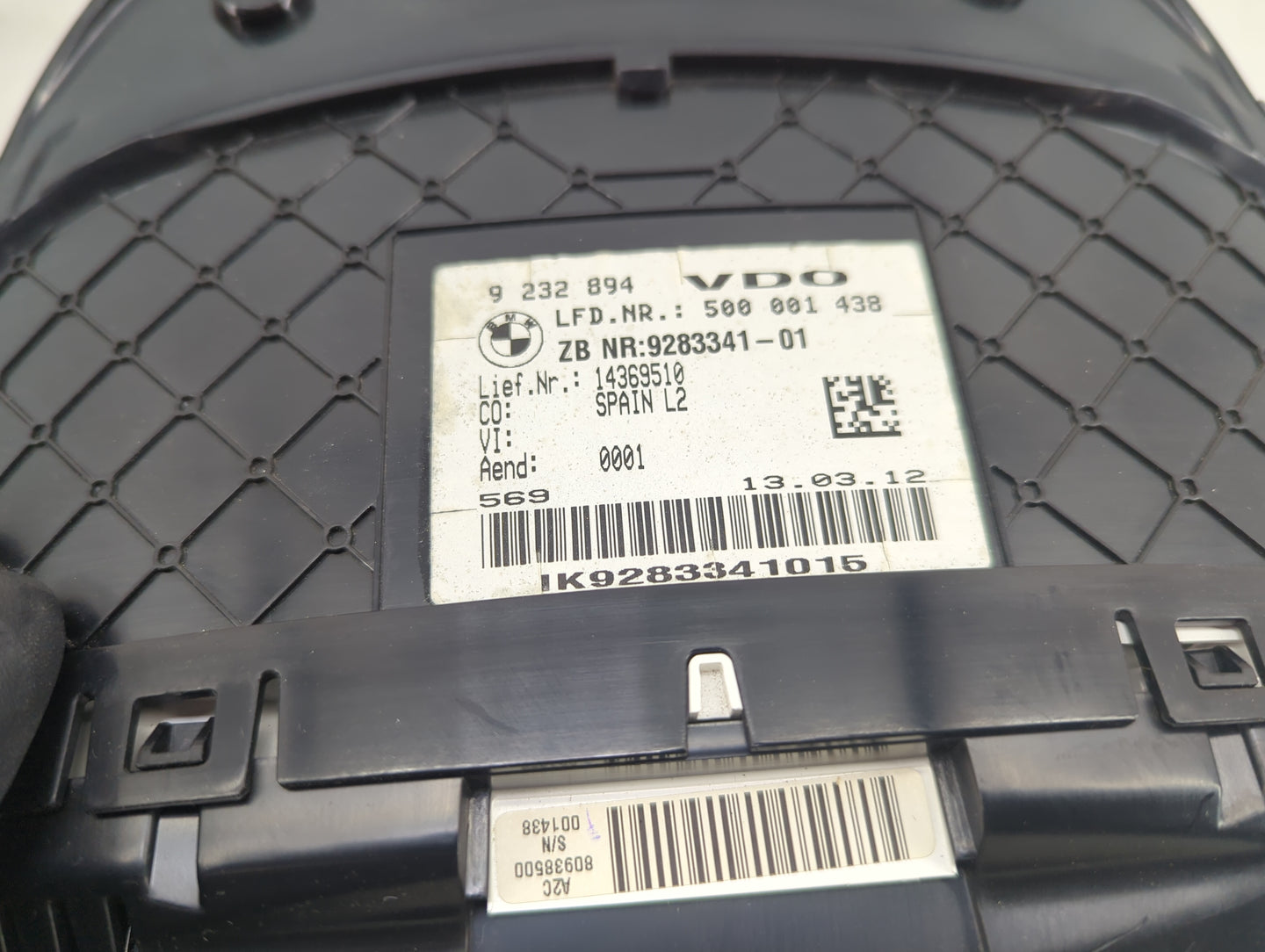 2012-2016 Bmw 328i Instrument Cluster Speedometer Gauges P/N:9232894 9283341-01 Miles:117K Fits OEM Used Auto Parts - Oemuse