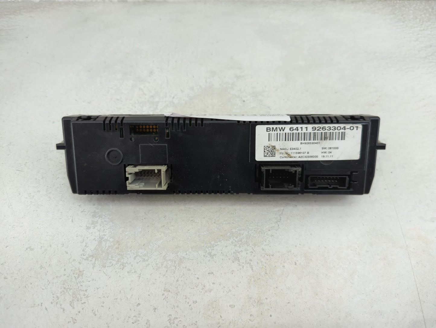 2012 Bmw 328xi Climate Control Module Temperature AC/Heater Replacement P/N:64119263304-01 A2C32356000 Fits OEM Used Auto Pa