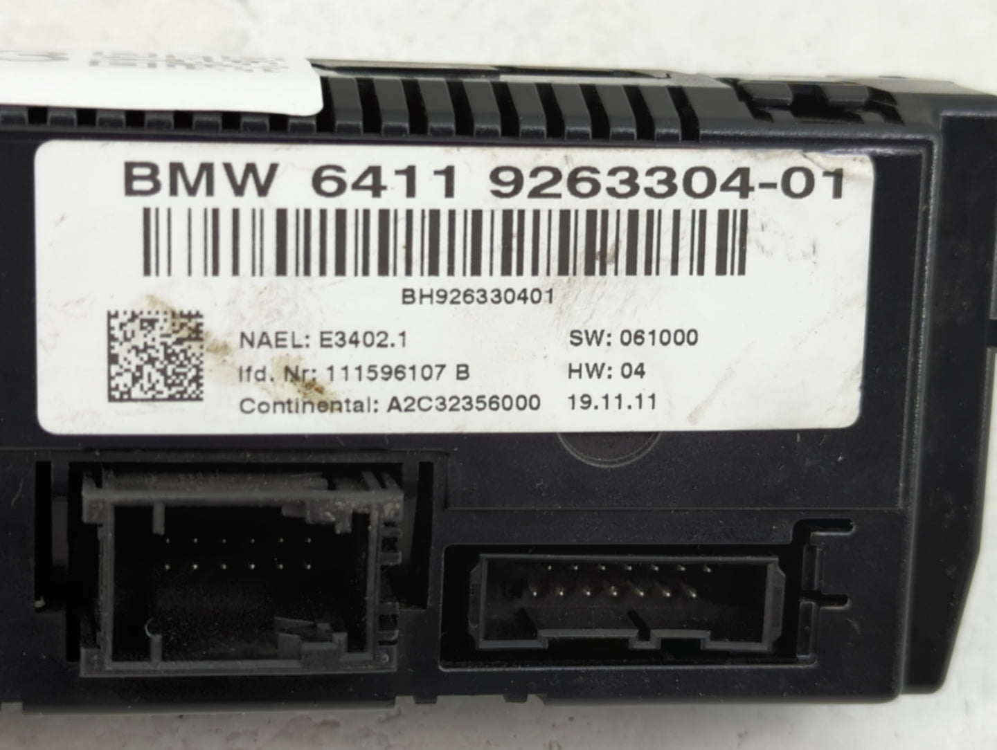 2012 Bmw 328xi Climate Control Module Temperature AC/Heater Replacement P/N:64119263304-01 A2C32356000 Fits OEM Used Auto Pa
