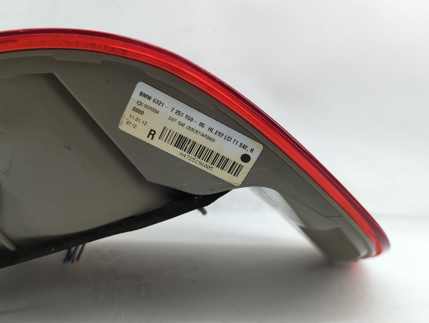 2012-2015 Bmw 328i Tail Light Assembly Passenger Right OEM Fits Fits 2012 2013 2014 2015 OEM Used Auto Parts - Oemusedautopa