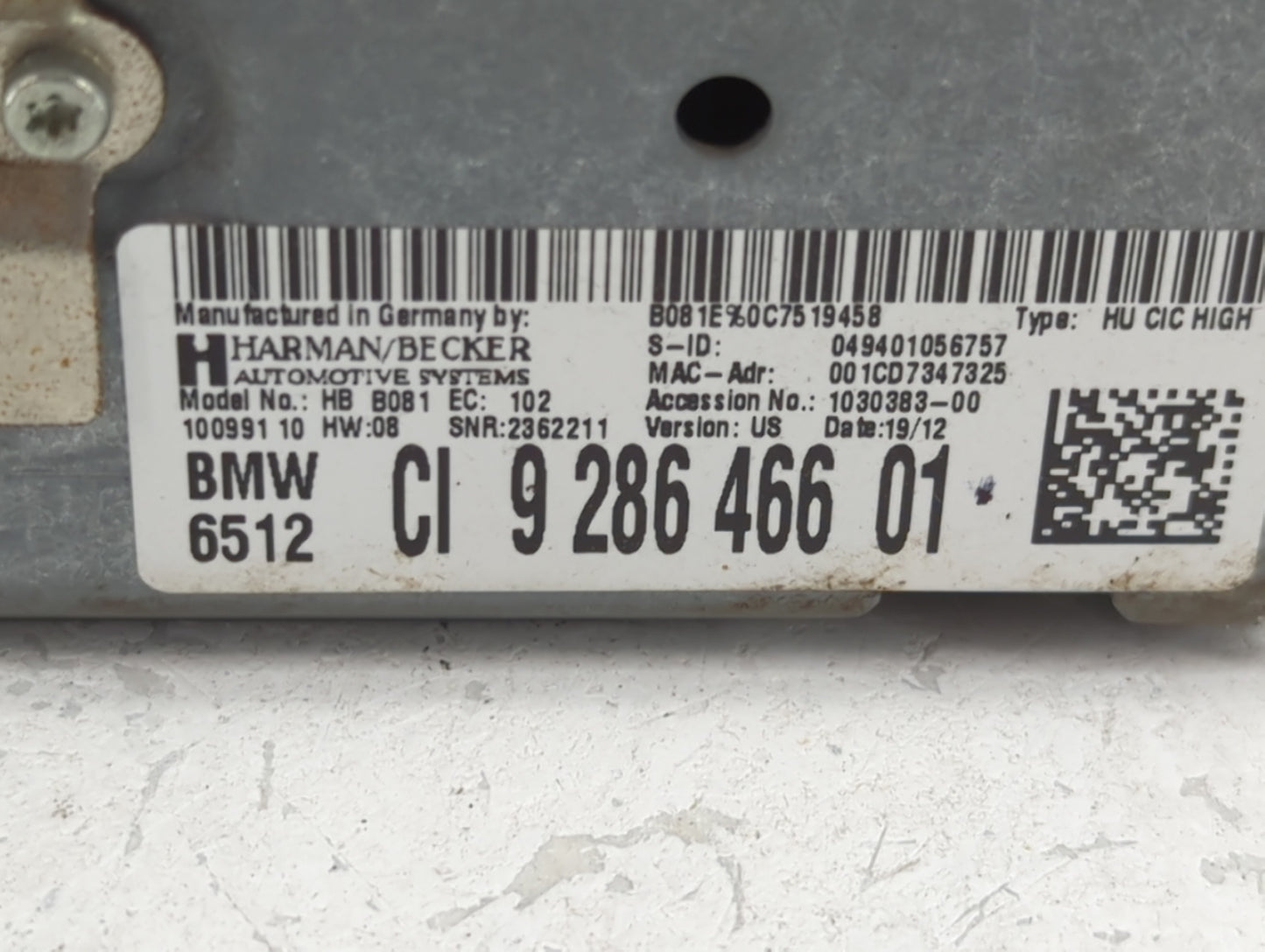 2010-2013 Bmw 328i Radio AM FM Cd Player Receiver Replacement P/N:928646601 Fits Fits 2010 2011 2012 2013 2014 2015 2016 OEM