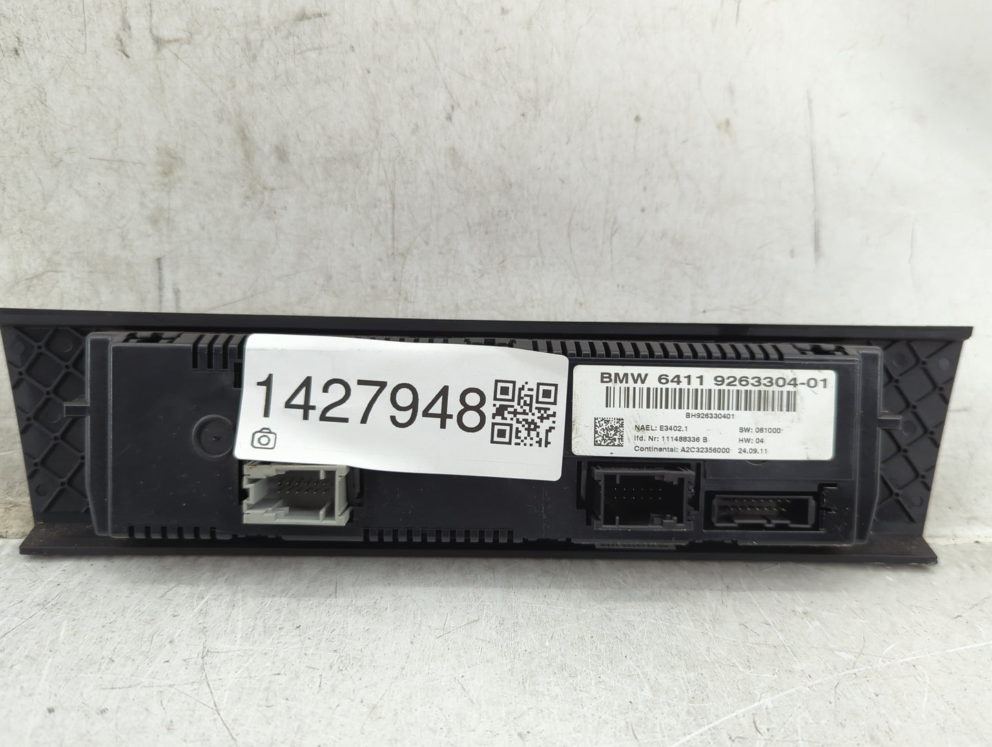 2011-2013 Bmw 328i Climate Control Module Temperature AC/Heater Replacement P/N:9263304-01 Fits Fits 2011 2012 2013 OEM Used