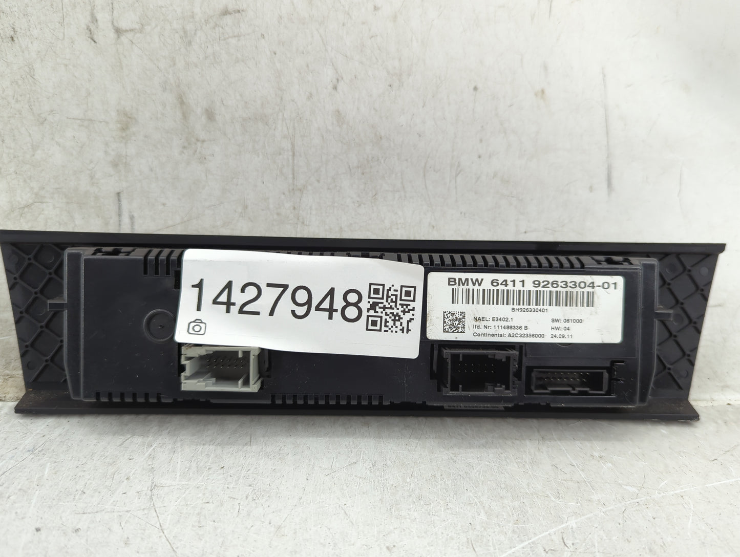 2011-2013 Bmw 328i Climate Control Module Temperature AC/Heater Replacement P/N:9263304-01 Fits Fits 2011 2012 2013 OEM Used