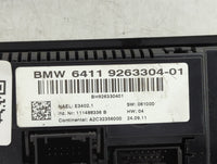 2011-2013 Bmw 328i Climate Control Module Temperature AC/Heater Replacement P/N:9263304-01 Fits Fits 2011 2012 2013 OEM Used