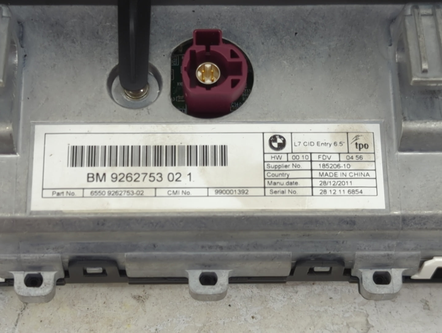 2012-2016 Bmw 328i Information Display Screen - Oemusedautoparts1.com
