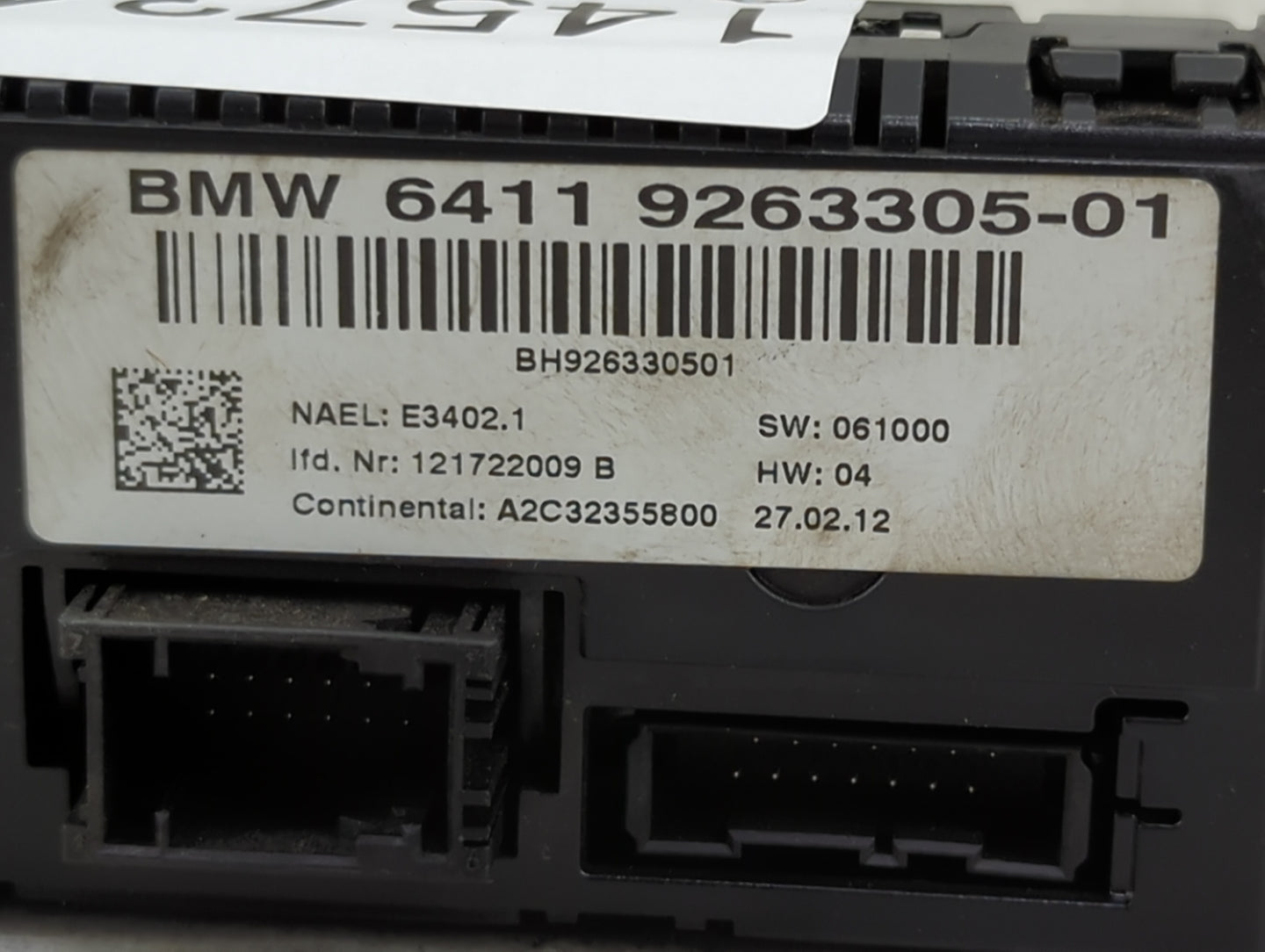 2011-2013 Bmw 328i Climate Control Module Temperature AC/Heater Replacement P/N:9263305-01 Fits Fits 2011 2012 2013 OEM Used