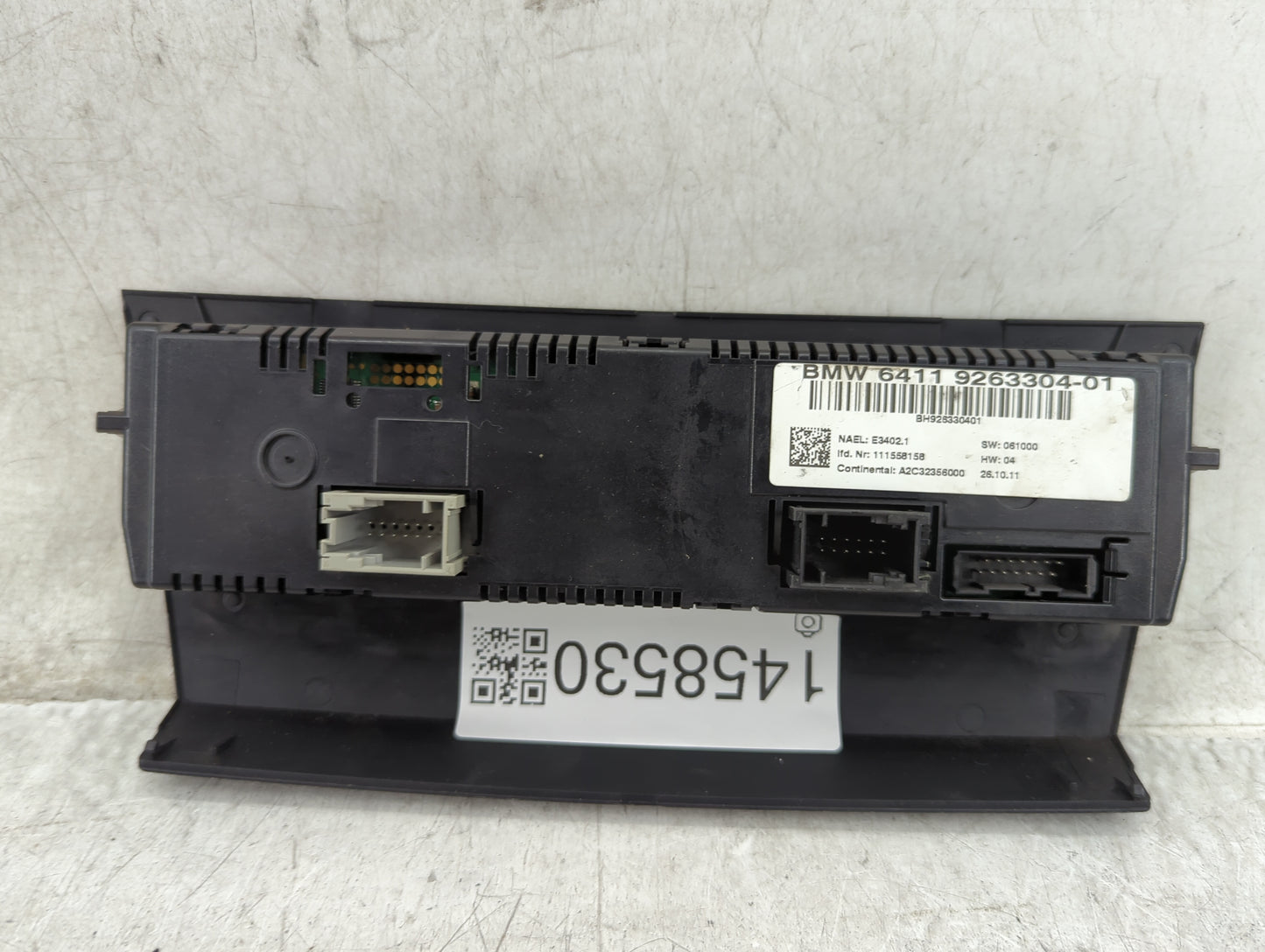 2011-2013 Bmw 328i Climate Control Module Temperature AC/Heater Replacement P/N:9263304-01 Fits Fits 2011 2012 2013 OEM Used