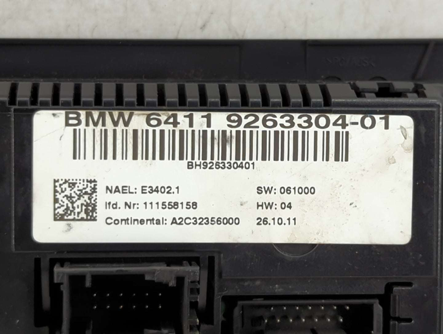 2011-2013 Bmw 328i Climate Control Module Temperature AC/Heater Replacement P/N:9263304-01 Fits Fits 2011 2012 2013 OEM Used
