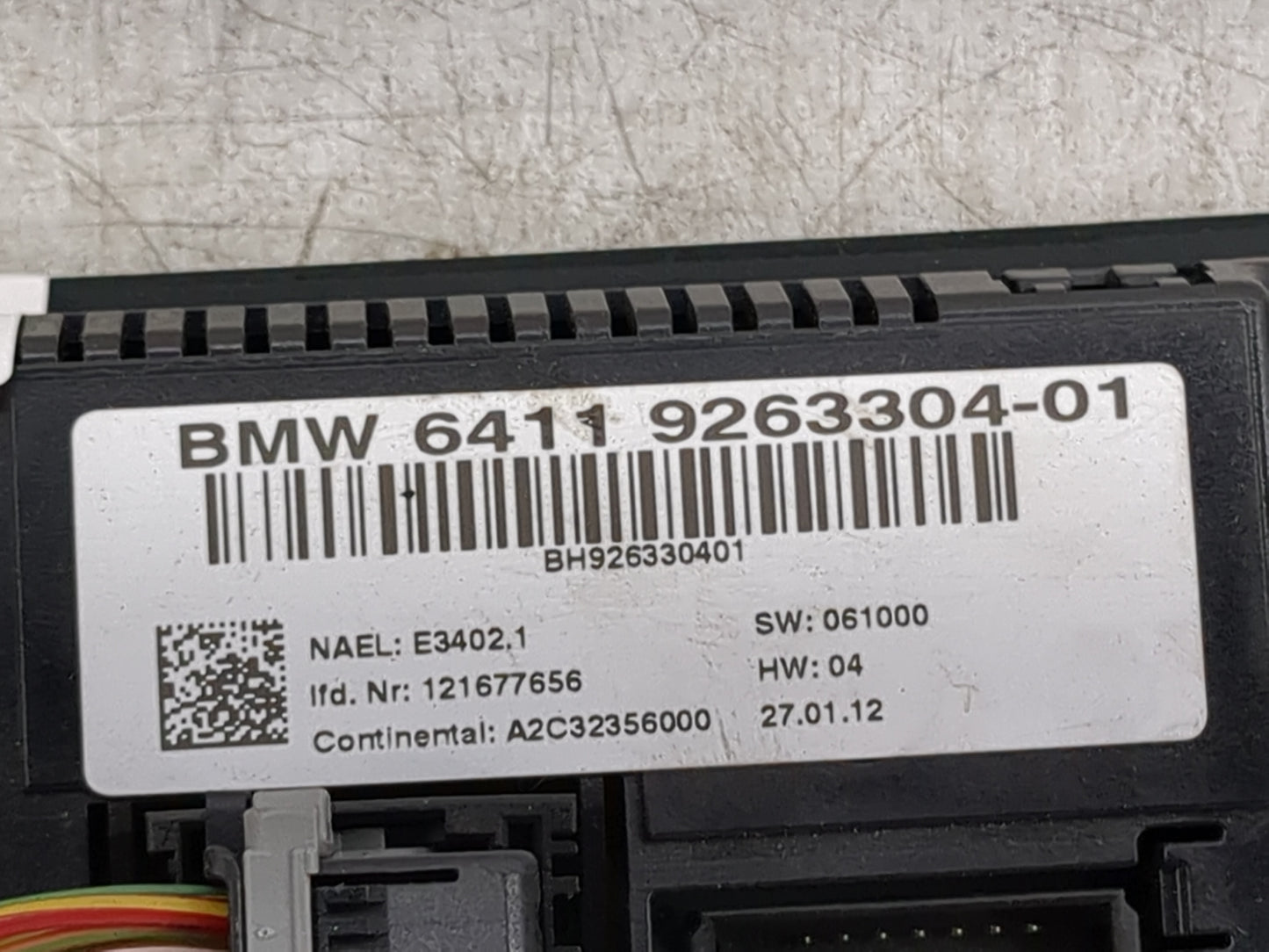 2011-2013 Bmw 328i Climate Control Module Temperature AC/Heater Replacement P/N:9263304-01 Fits Fits 2011 2012 2013 OEM Used