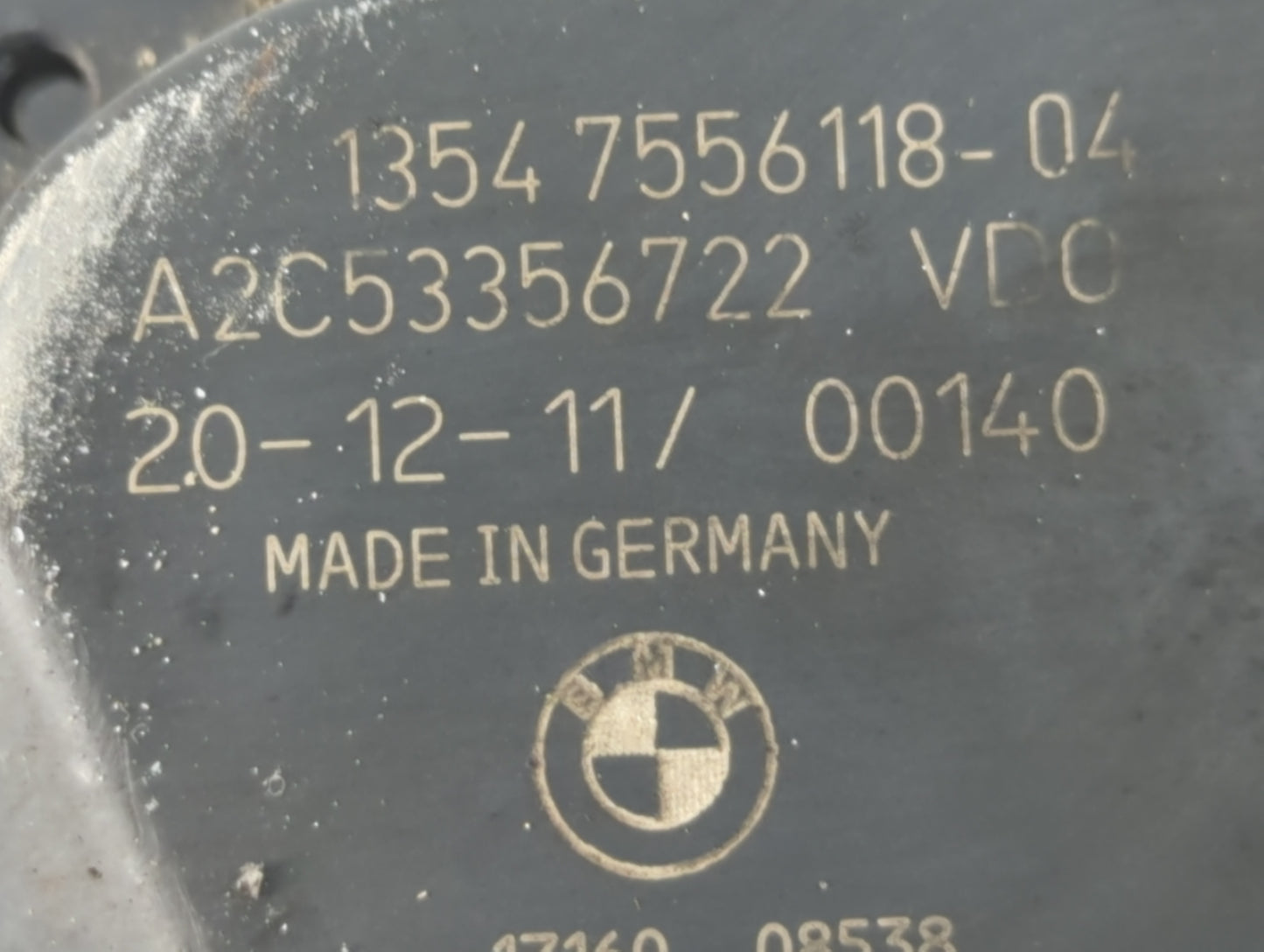 2007-2013 Bmw 328i Throttle Body P/N:1354 7556118-04 A2C53356722 Fits Fits 2007 2008 2009 2010 2011 2012 2013 OEM Used Auto 