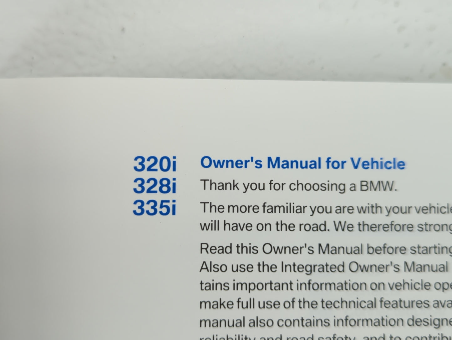 2012 Bmw 330i Owners Manual Book Guide OEM Used Auto Parts - Oemusedautoparts1.com