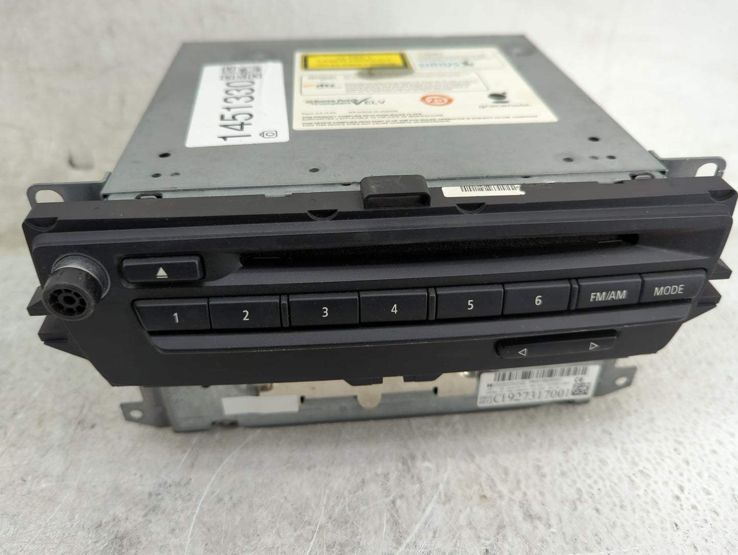 2012 Bmw 335 Radio AM FM Cd Player Receiver Replacement P/N:C192731700 Fits OEM Used Auto Parts - Oemusedautoparts1.com