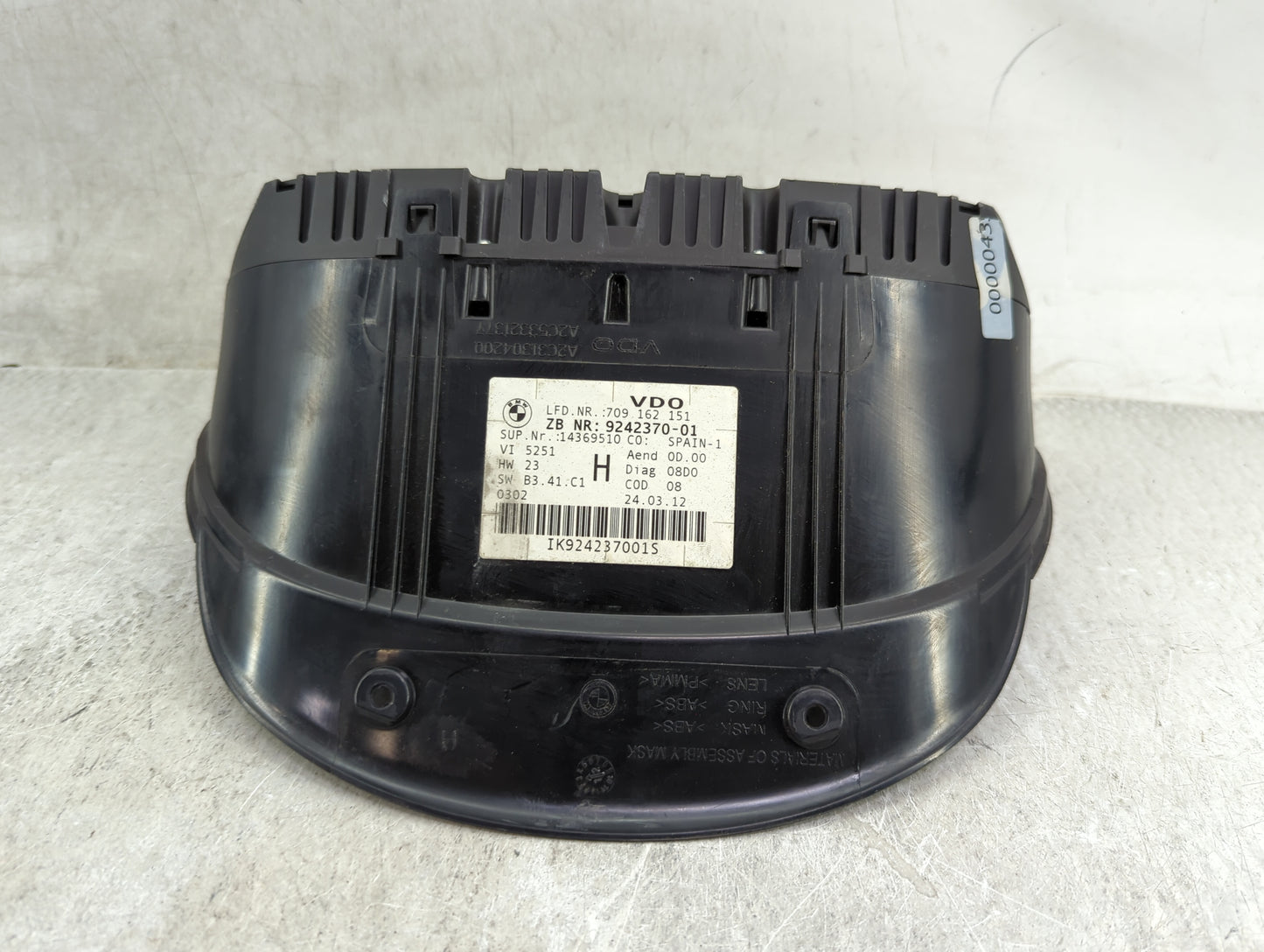 2009-2012 Bmw 335i Instrument Cluster Speedometer Gauges Miles: Fits Fits 2009 2010 2011 2012 OEM Used Auto Parts - Oemuseda
