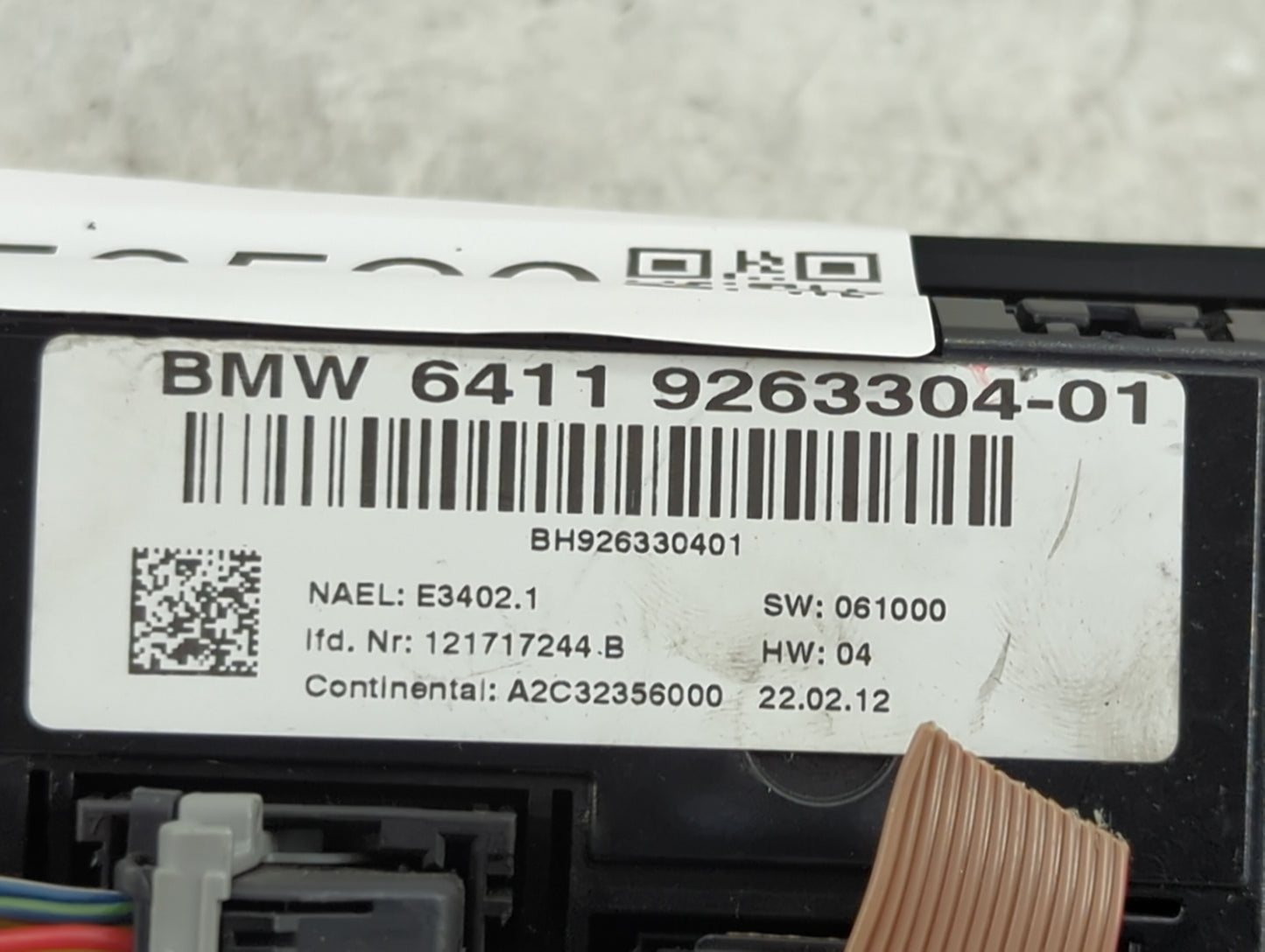 2011-2013 Bmw 335i Climate Control Module Temperature AC/Heater Replacement P/N:9263304-01 Fits Fits 2011 2012 2013 OEM Used