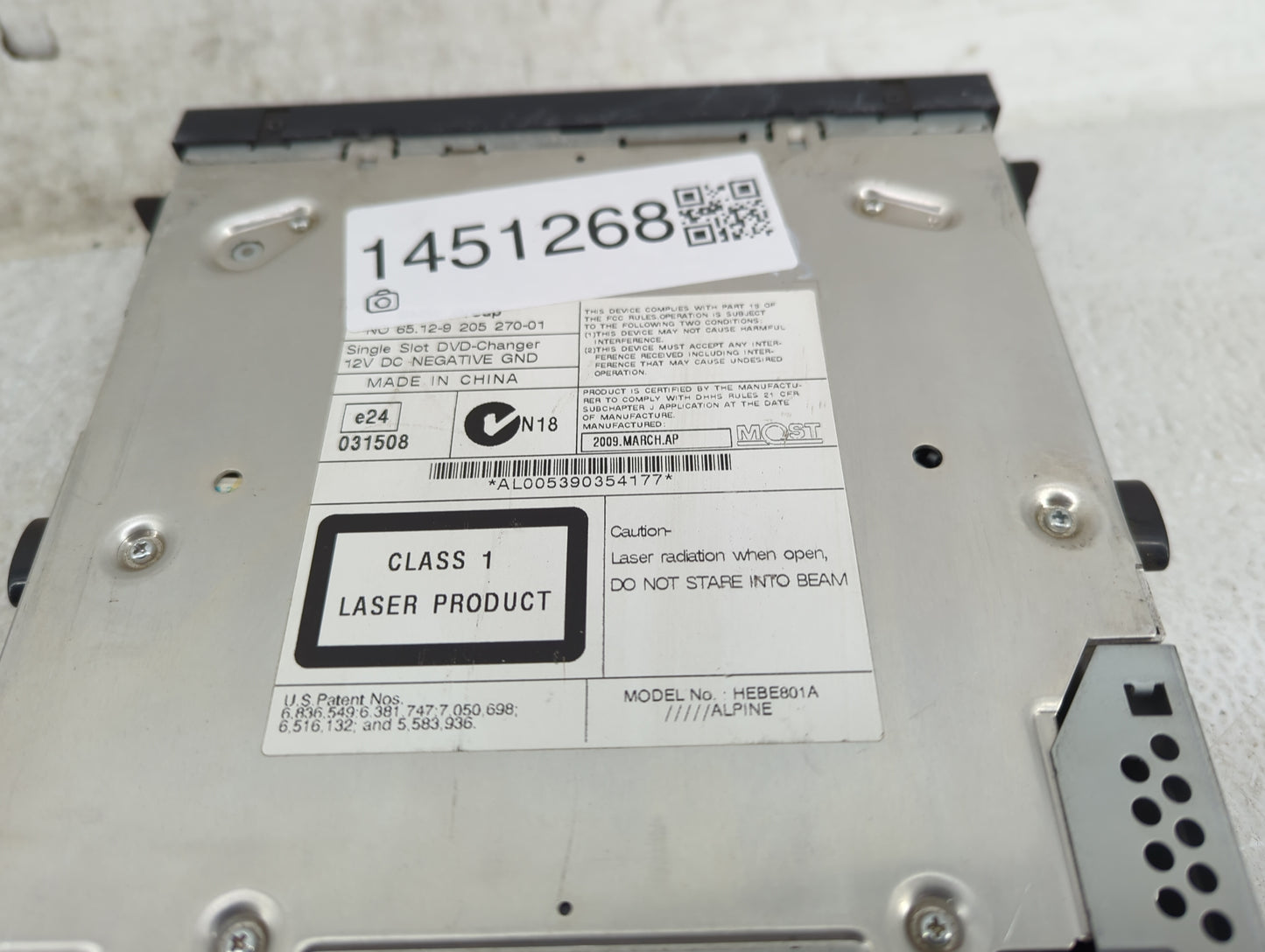 Bmw 528 Radio Cd Changer 65.12-9 205 270-01|hebe801a - Oemusedautoparts1.com