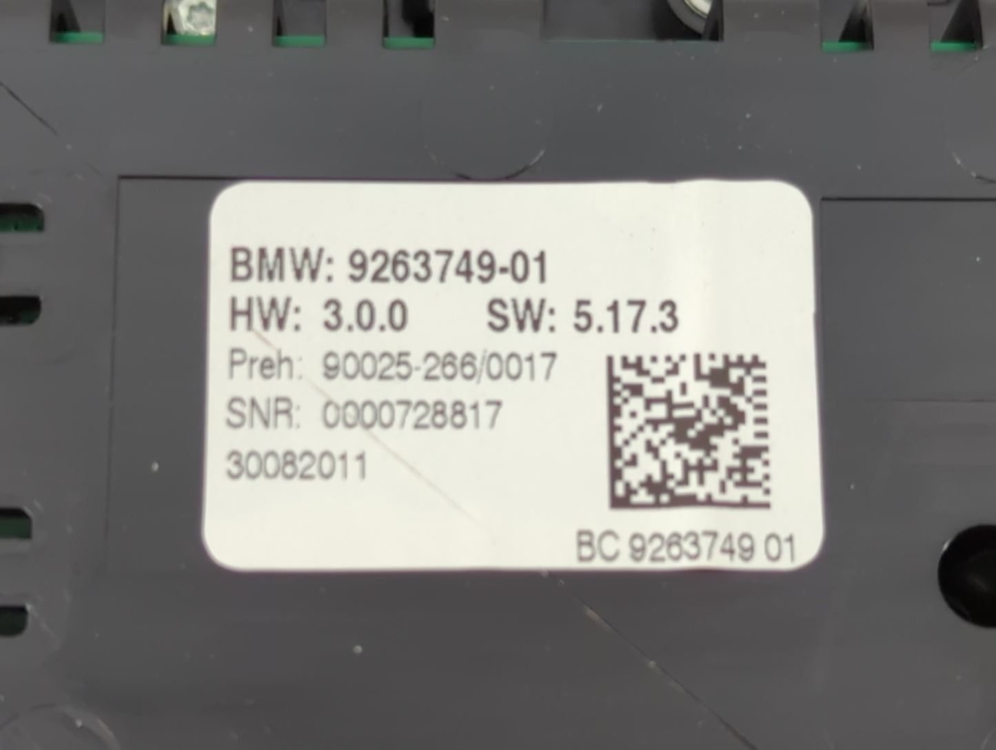 2011-2016 Bmw 528i Climate Control Module Temperature AC/Heater Replacement P/N:9263749-01 Fits Fits 2011 2012 2013 2014 201