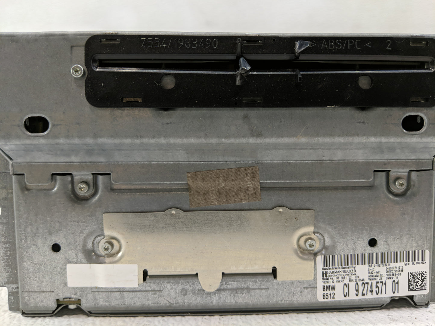 2011-2012 Bmw 528i Radio AM FM Cd Player Receiver Replacement P/N:9581J-0875262 Fits Fits 2011 2012 OEM Used Auto Parts - Oe