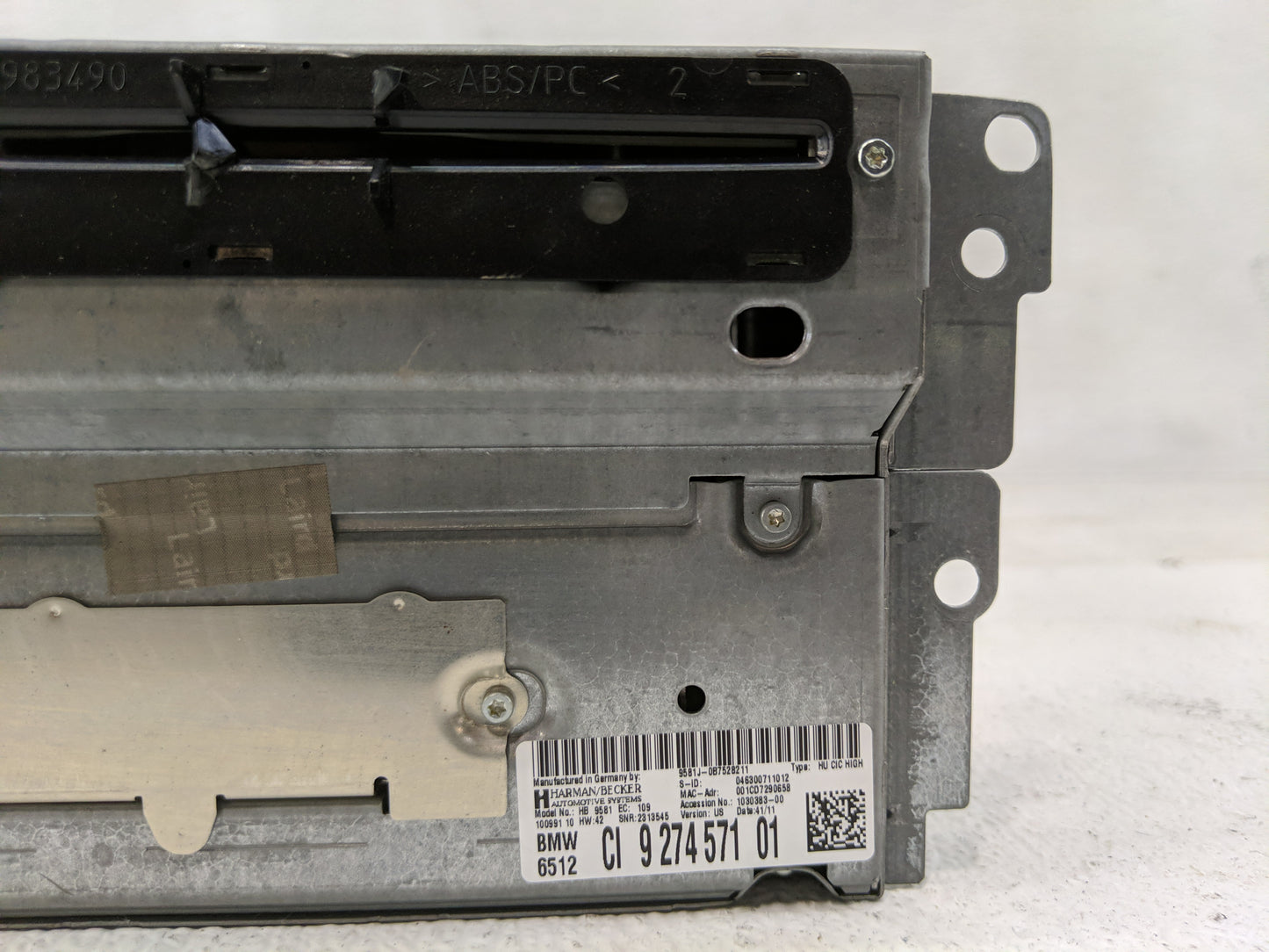 2011-2012 Bmw 528i Radio AM FM Cd Player Receiver Replacement P/N:9581J-0875262 Fits Fits 2011 2012 OEM Used Auto Parts - Oe