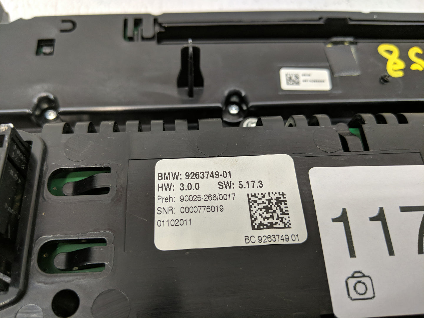 2011-2016 Bmw 528i Climate Control Module Temperature AC/Heater Replacement P/N:9263749-01 9285333-01 Fits OEM Used Auto Par