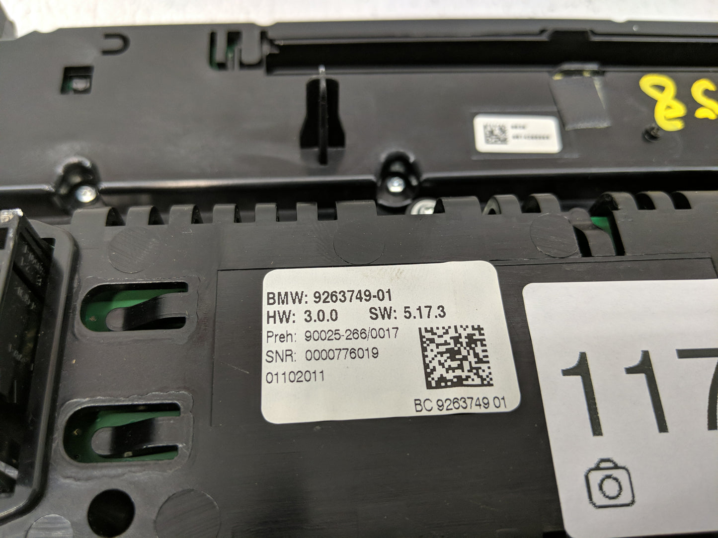 2011-2016 Bmw 528i Climate Control Module Temperature AC/Heater Replacement P/N:9263749-01 9285333-01 Fits OEM Used Auto Par