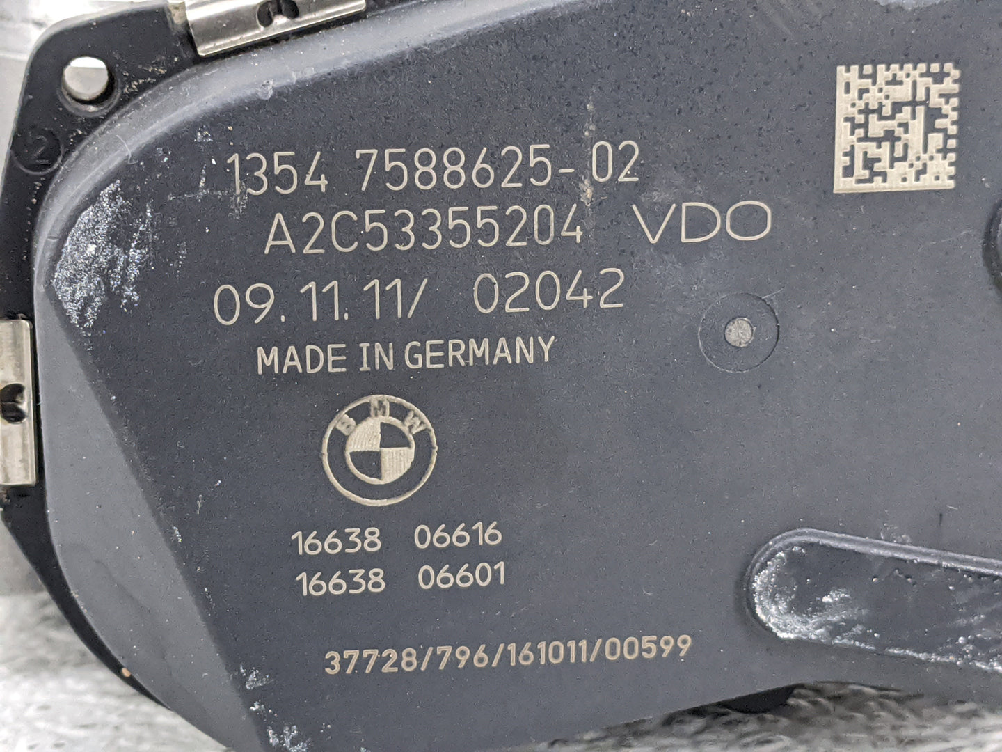 2012-2016 Bmw 528i Throttle Body P/N:1354 7588625-02 Fits Fits 2012 2013 2014 2015 2016 2017 2018 OEM Used Auto Parts - Oemu