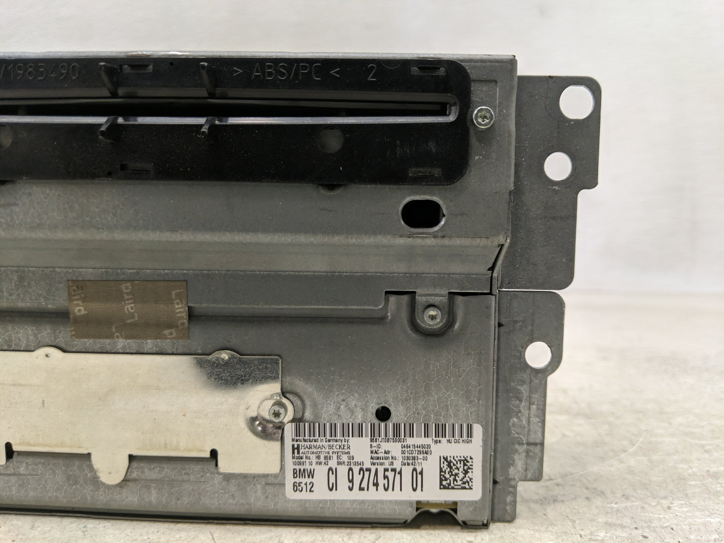 2011-2012 Bmw 528i Radio AM FM Cd Player Receiver Replacement P/N:CI 9 274 571 01 Fits Fits 2010 2011 2012 OEM Used Auto Par