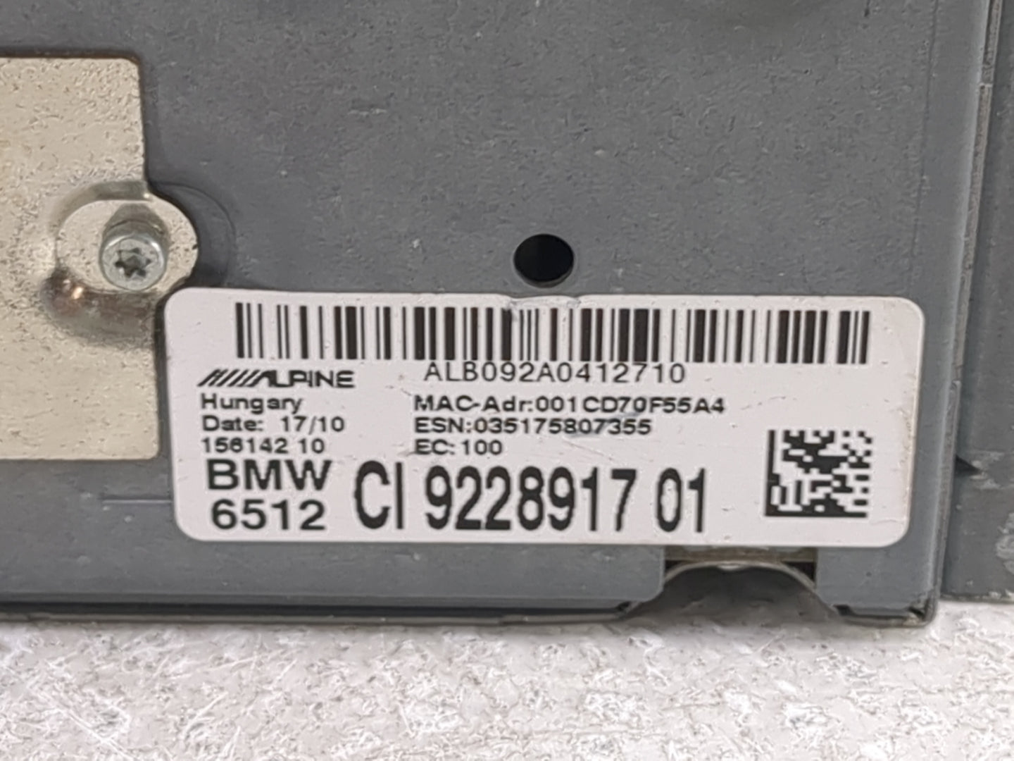 2011-2012 Bmw 528i Radio AM FM Cd Player Receiver Replacement P/N:9 274 571 01 Fits Fits 2010 2011 2012 OEM Used Auto Parts 
