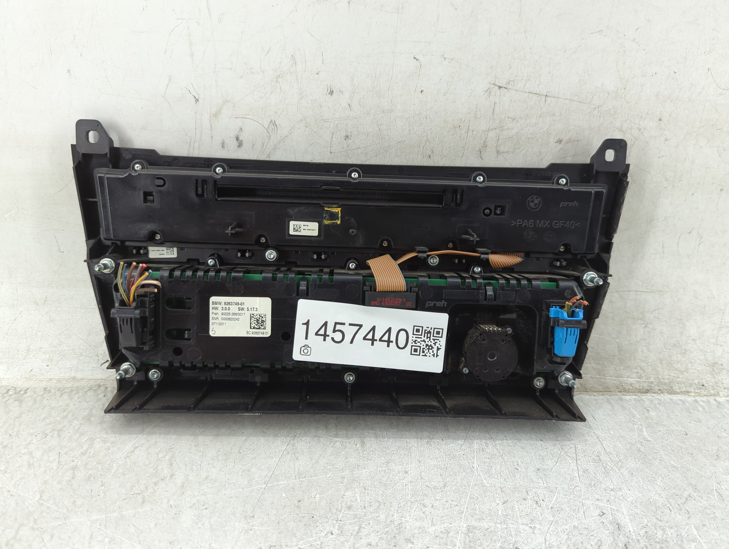 2011-2016 Bmw 528i Climate Control Module Temperature AC/Heater Replacement P/N:9263749-01 Fits Fits 2011 2012 2013 2014 201