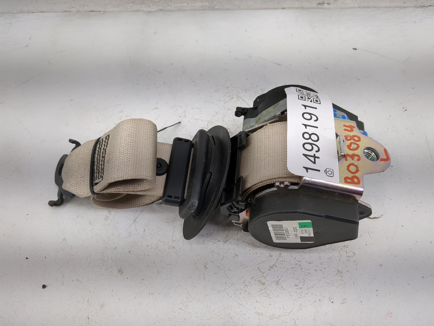 2012-2012 Bmw 528i Passenger Right Seat Belt Front Retractor Tan - Oemusedautoparts1.com