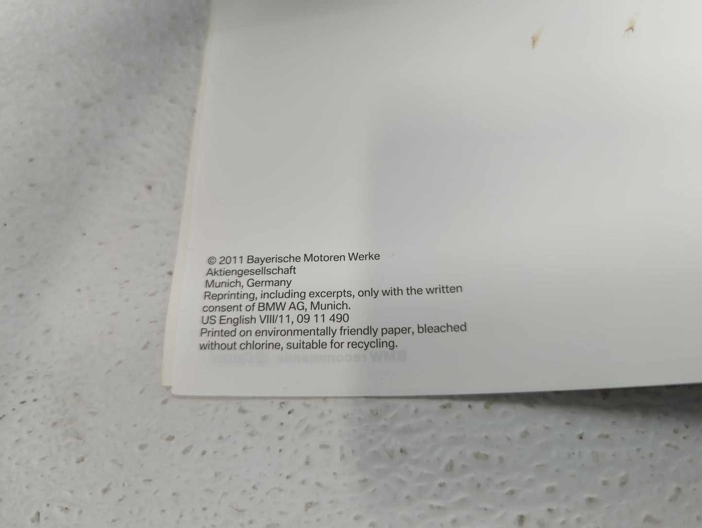 2012 Bmw 528i Owners Manual Book Guide OEM Used Auto Parts - Oemusedautoparts1.com