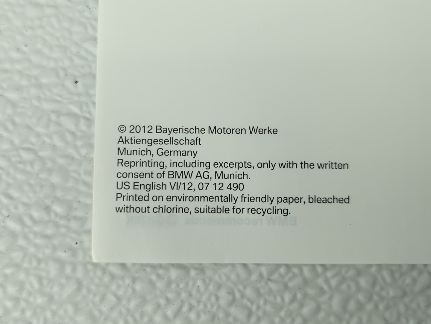 2012 Bmw 528i Owners Manual Book Guide OEM Used Auto Parts - Oemusedautoparts1.com