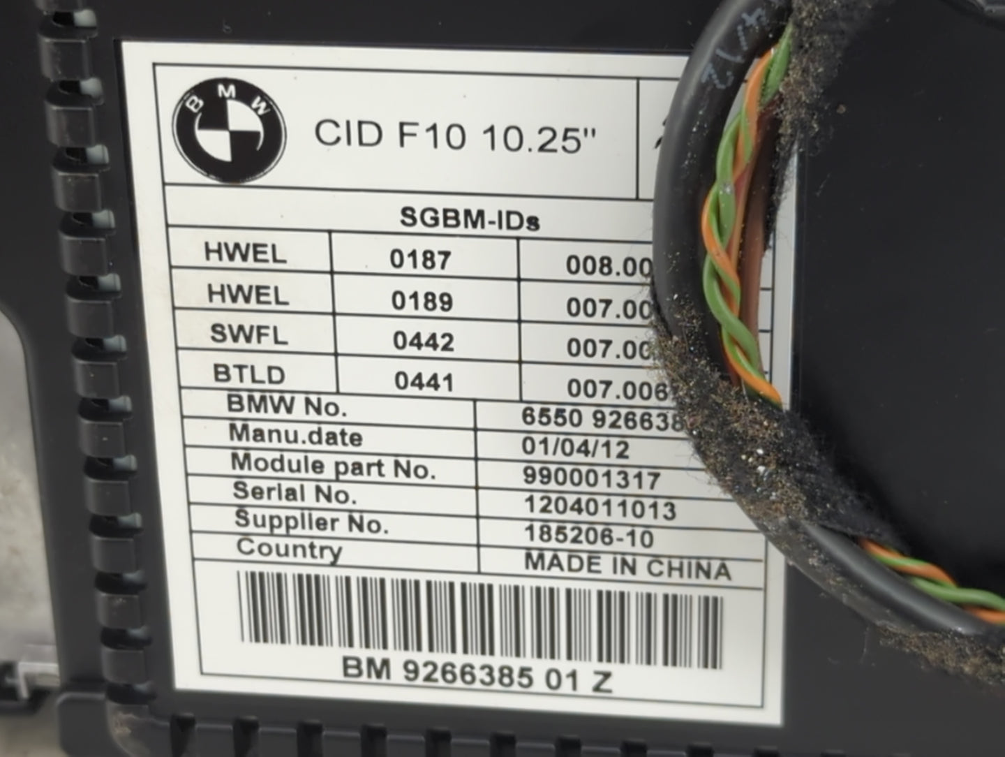 2011-2016 Bmw 535i Information Display Screen 1469359 - Oemusedautoparts1.com