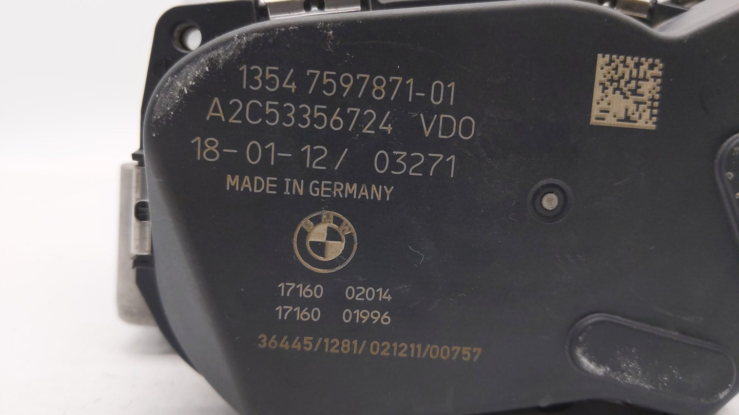 2010-2017 Bmw 535i Throttle Body P/N:7597871 1354 7597871 Fits Fits 2010 2011 2012 2013 2014 2015 2016 2017 2018 2019 OEM Us