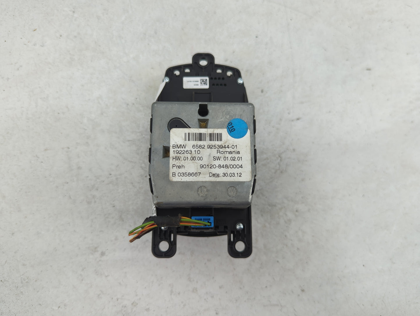 2012 Bmw 550i Radio AM FM Cd Player Receiver Replacement P/N:65829253944-01 90120-848/0004 Fits OEM Used Auto Parts - Oemuse