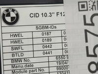 Bmw 650 Information Display Screen 1468575 - Oemusedautoparts1.com
