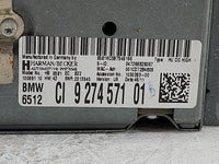 2012 Bmw 650 Radio AM FM Cd Player Receiver Replacement P/N:9274571 HB9581 Fits Fits 2010 2011 OEM Used Auto Parts - Oemused